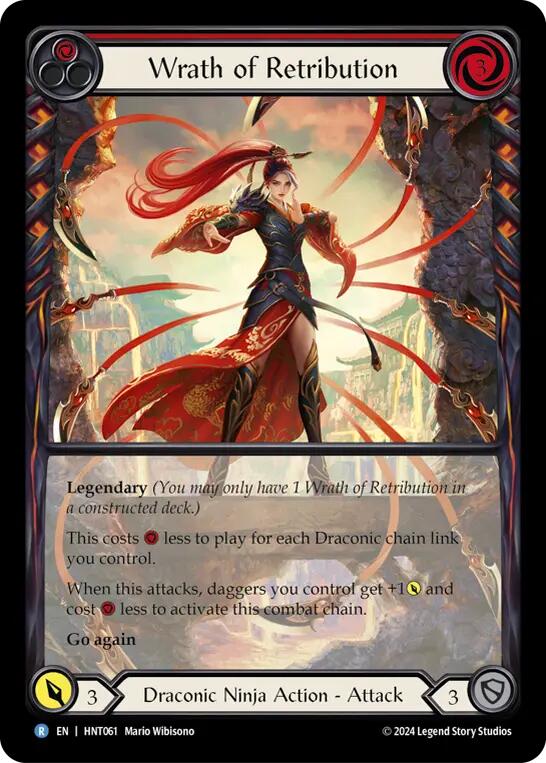 Wrath of Retribution (Red) (Extended Art) [HNT061] (The Hunted)  Rainbow Foil | Card Citadel