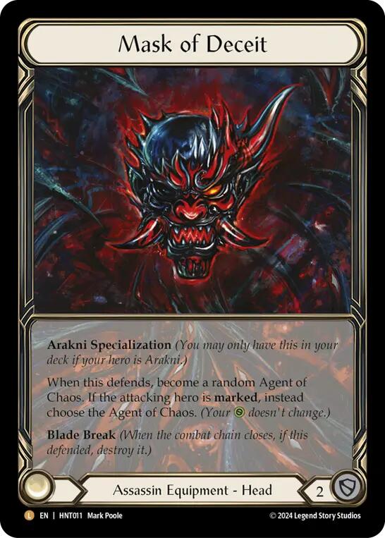 Mask of Deceit (Extended Art) [HNT011] (The Hunted)  Cold Foil | Card Citadel