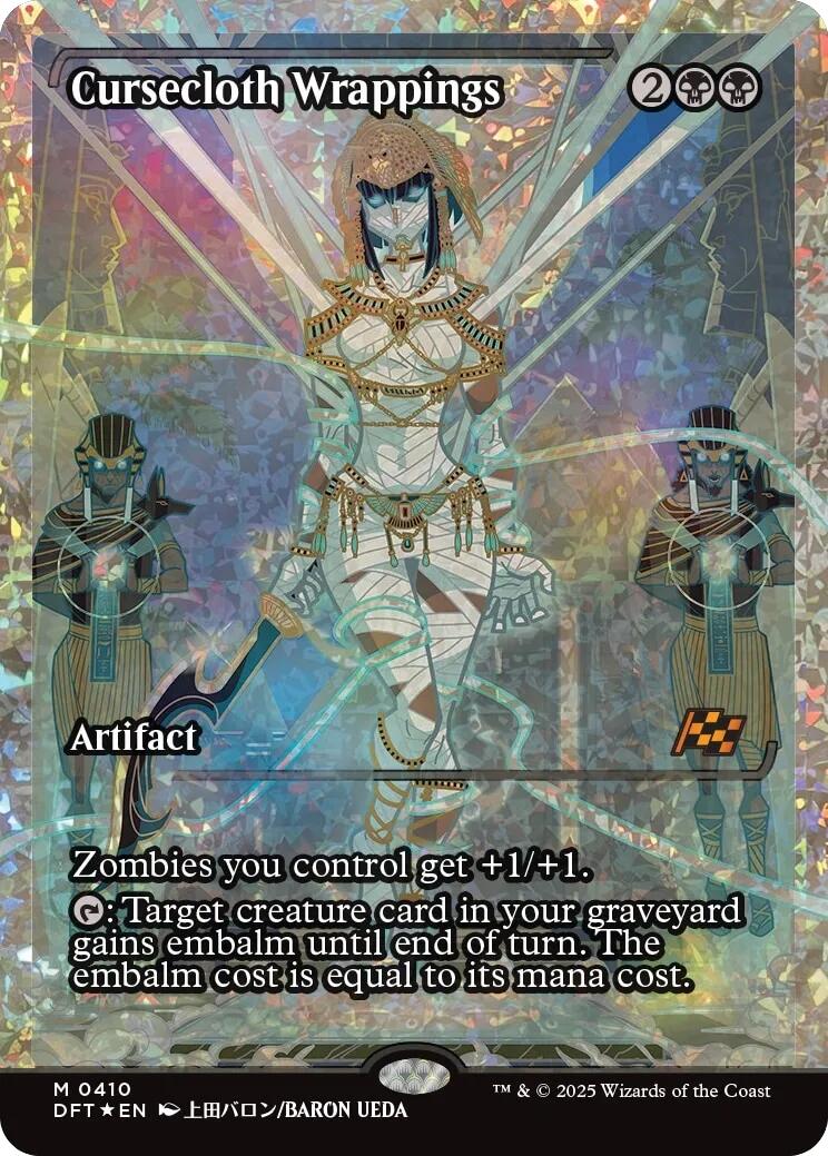 Cursecloth Wrappings (Showcase Fracture Foil) (Japanese) [Aetherdrift] | Card Citadel
