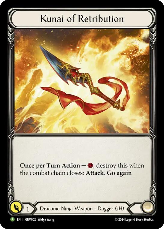 Kunai of Retribution [GEM002] (GEM Pack 1)  Cold Foil | Card Citadel