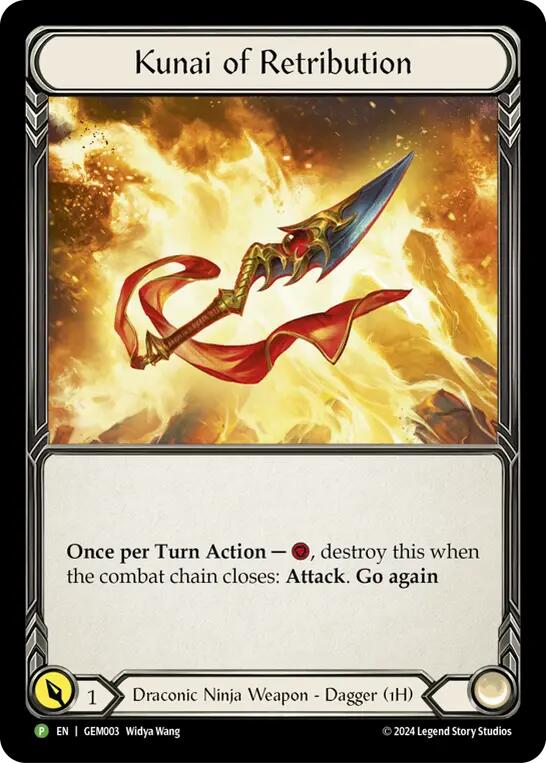 Kunai of Retribution [GEM003] (GEM Pack 1)  Cold Foil | Card Citadel