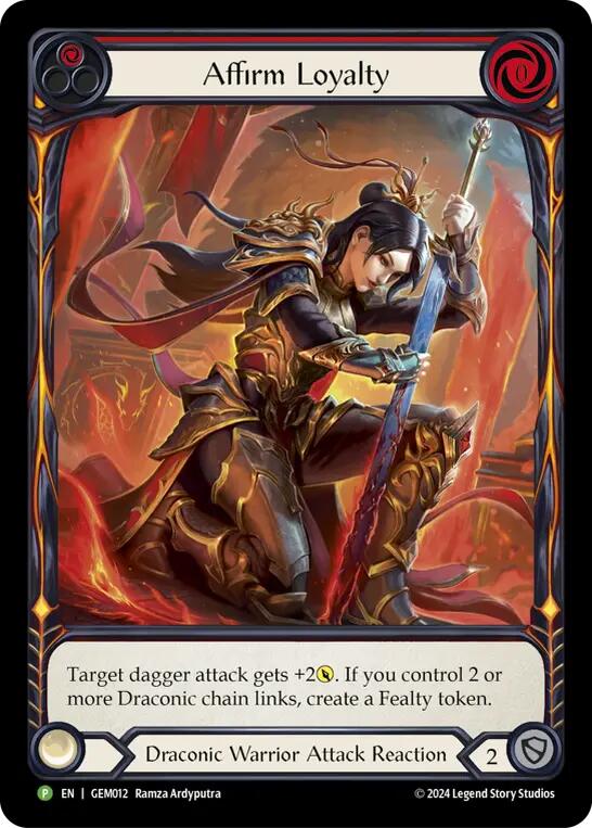 Affirm Loyalty [GEM012] (GEM Pack 1)  Rainbow Foil | Card Citadel