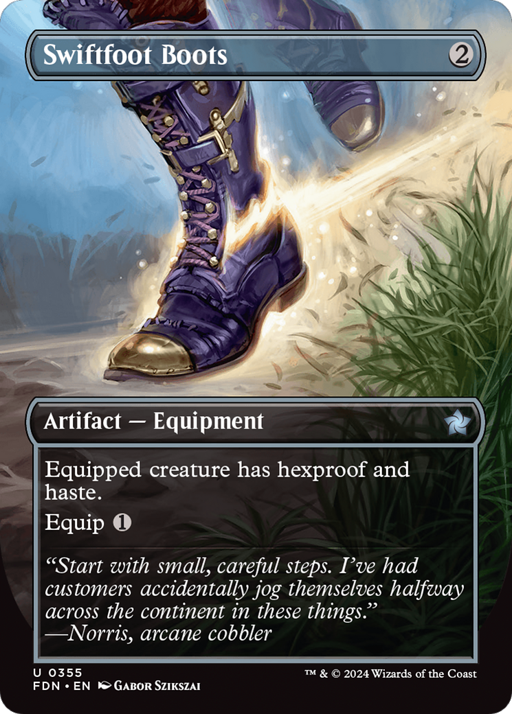 Swiftfoot Boots (Borderless) [Foundations] | Card Citadel