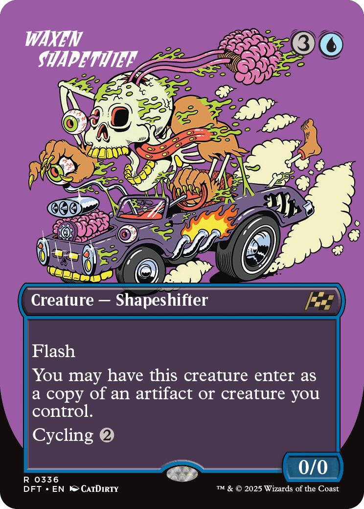 Waxen Shapethief (Borderless) [Aetherdrift] | Card Citadel