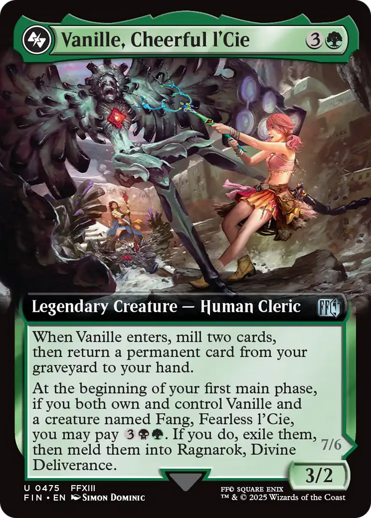 Vanille, Cheerful l'Cie // Ragnarok, Divine Deliverance (Extended Art) [FINAL FANTASY] | Card Citadel