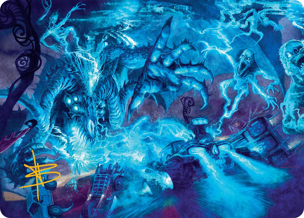 The Speed Demon Art Card (Gold-Stamped Signature) [Aetherdrift Art Series] | Card Citadel