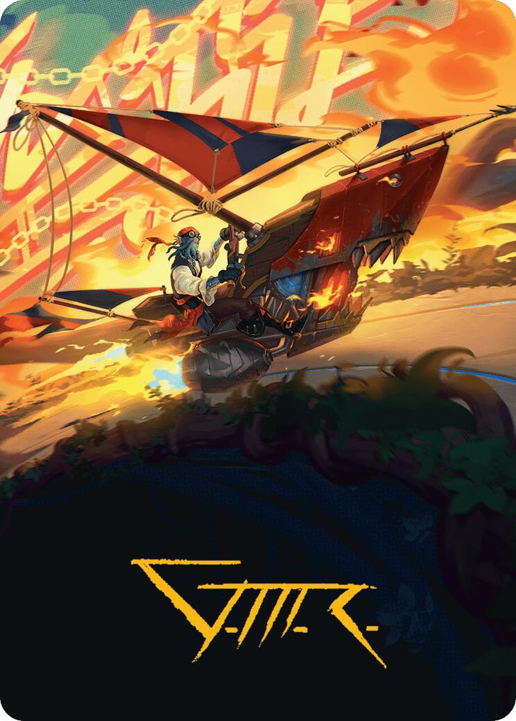 Boosted Sloop Art Card (Gold-Stamped Signature) [Aetherdrift Art Series] | Card Citadel