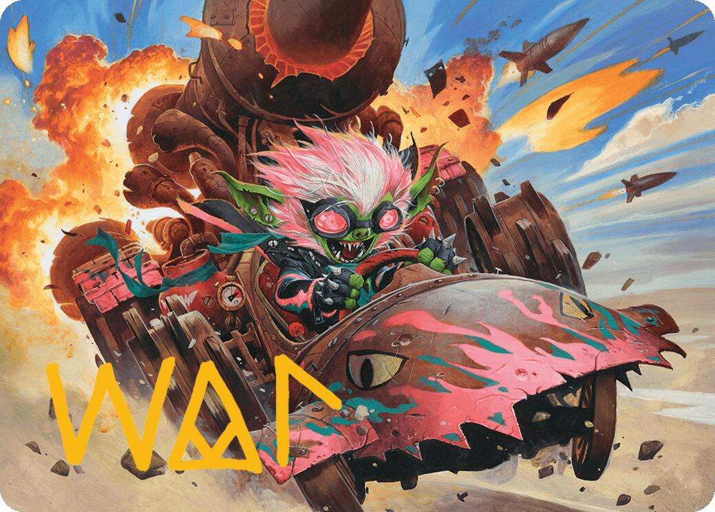 Redshift, Rocketeer Chief Art Card (Gold-Stamped Signature) [Aetherdrift Art Series] | Card Citadel