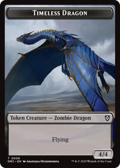 Timeless Dragon // Zombie (0007) Double-Sided Token [Aetherdrift Tokens] | Card Citadel