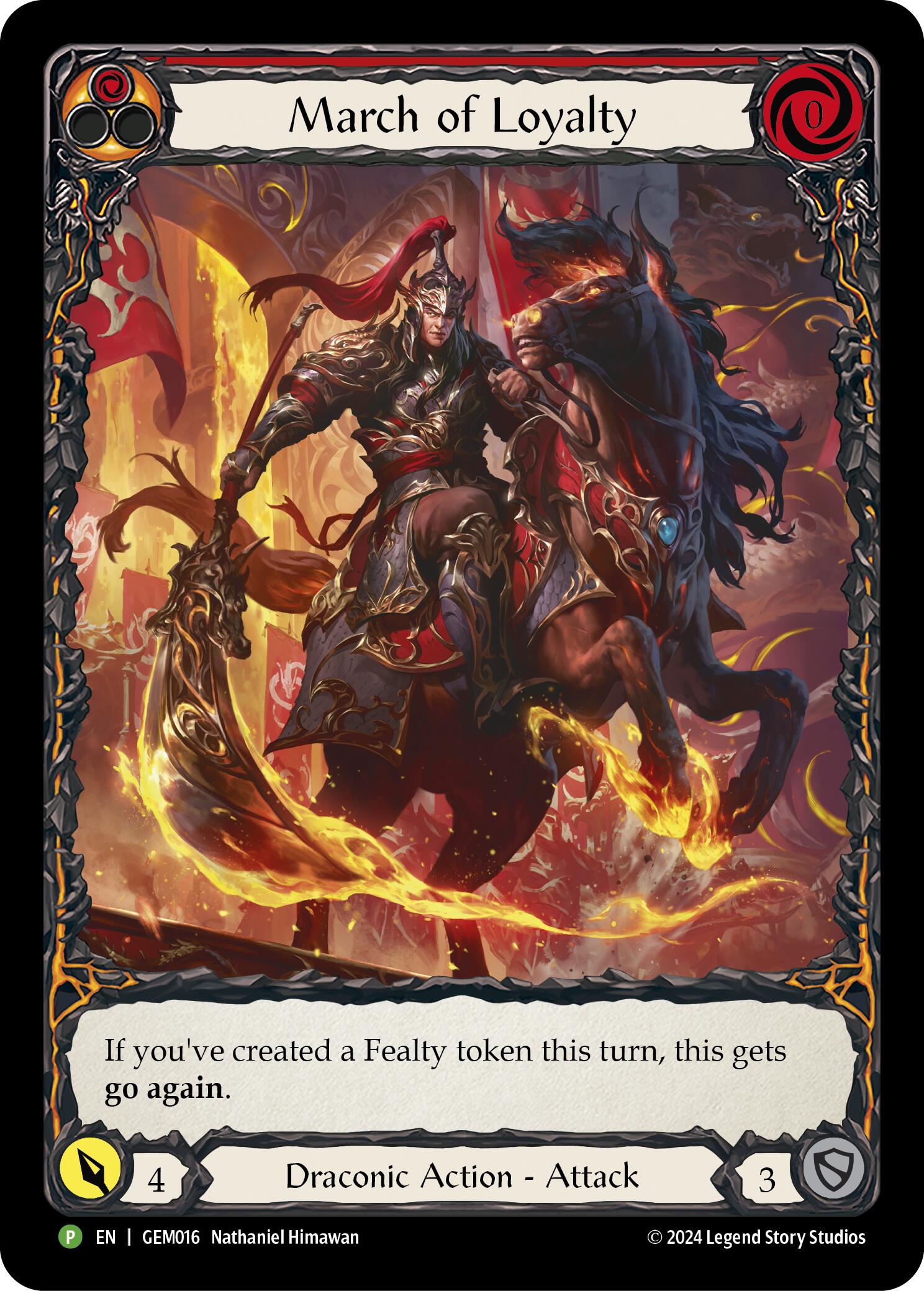 March of Loyalty (Red) [GEM016] (GEM Pack 1)  Rainbow Foil | Card Citadel