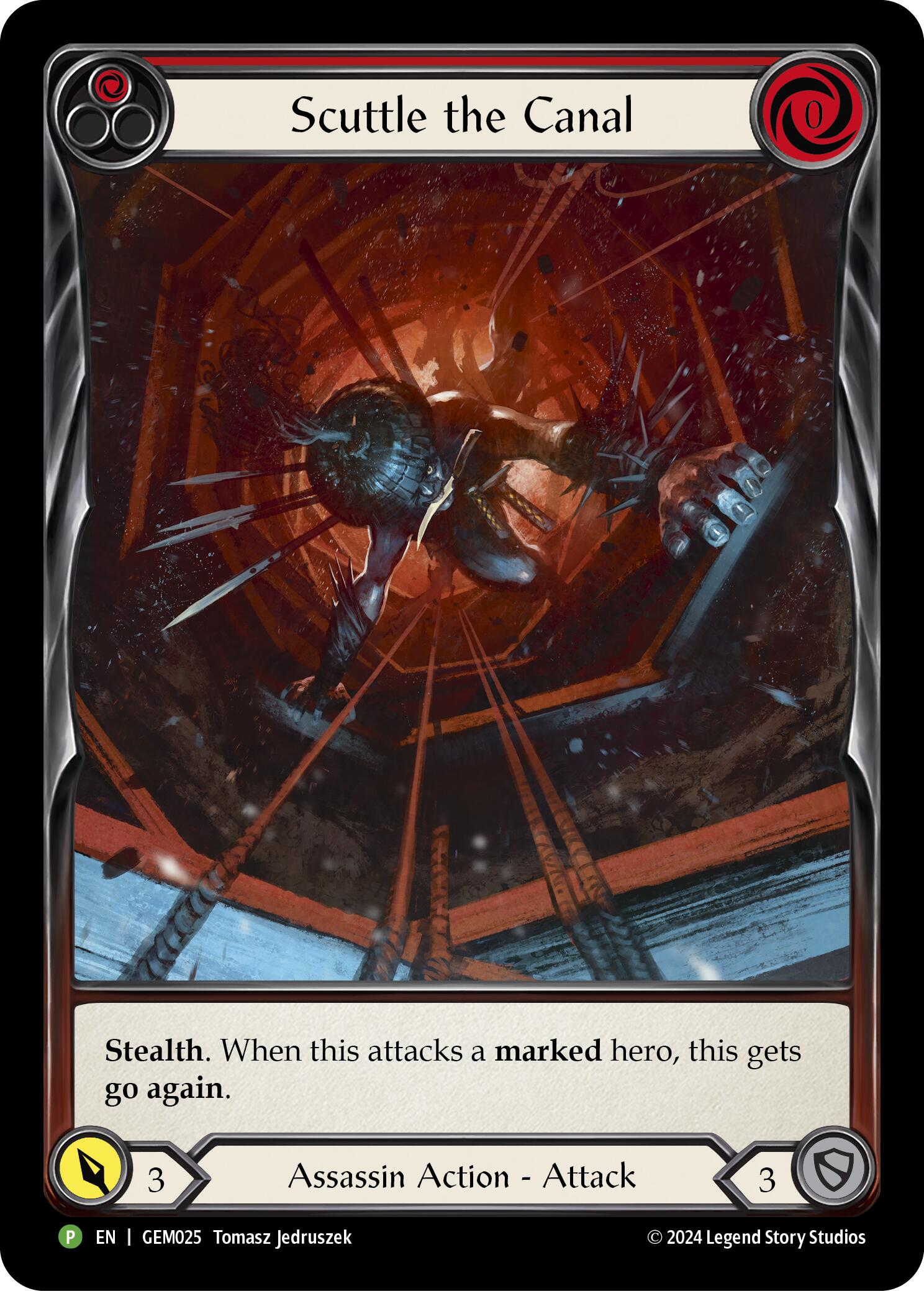 Scuttle the Canal (Red) [GEM025] (GEM Pack 1)  Rainbow Foil | Card Citadel