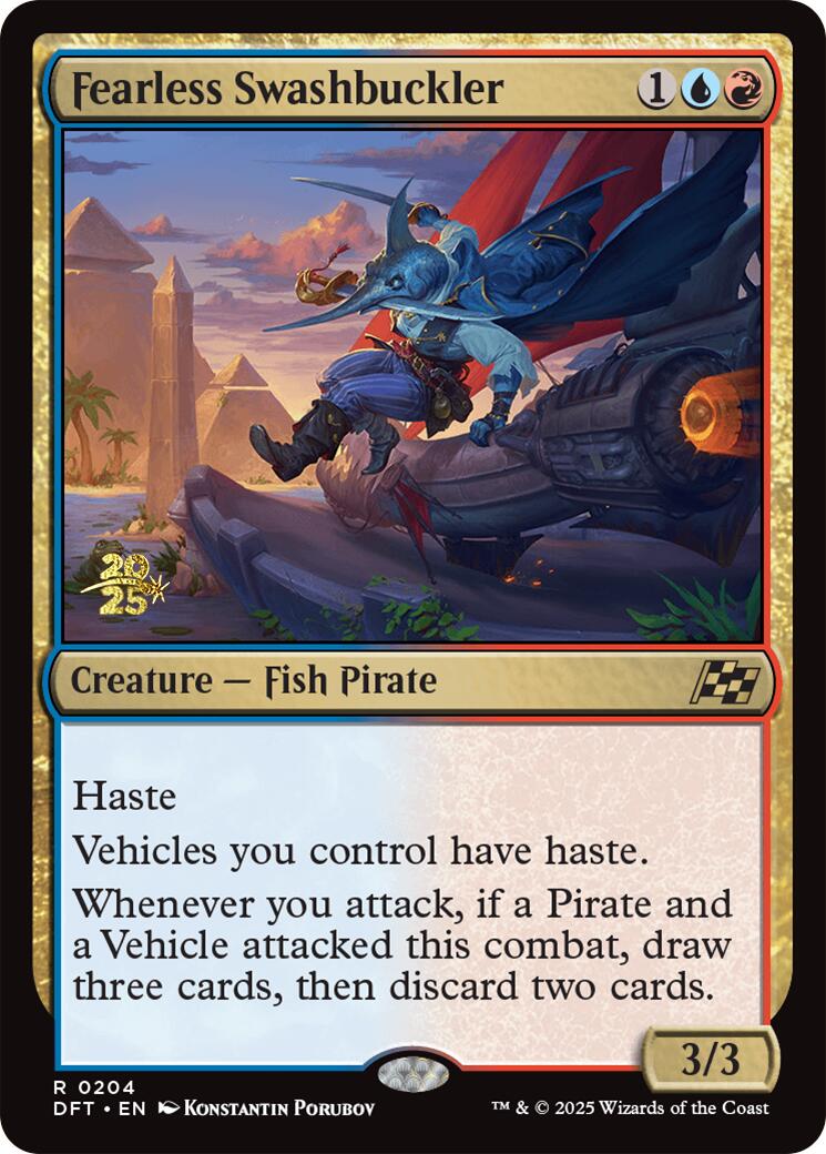 Fearless Swashbuckler [Aetherdrift Prerelease Promos] | Card Citadel