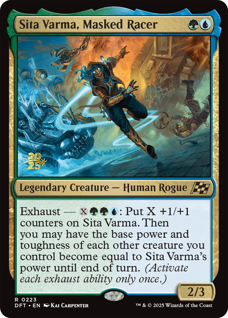 Sita Varma, Masked Racer [Aetherdrift Prerelease Promos] | Card Citadel