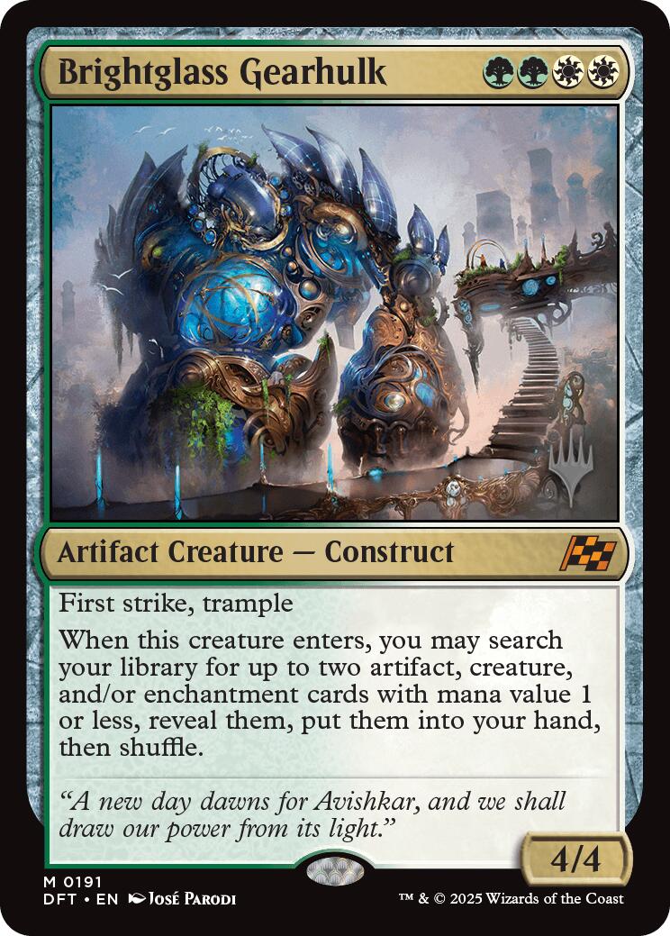 Brightglass Gearhulk (Promo Pack) [Aetherdrift Promos] | Card Citadel