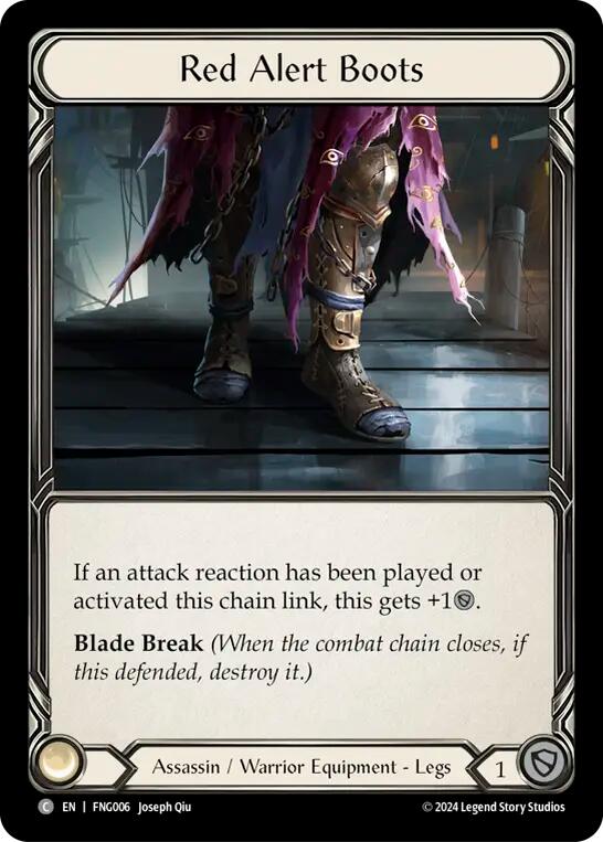 Red Alert Boots [FNG006] (The Hunted Fang Blitz Deck) | Card Citadel