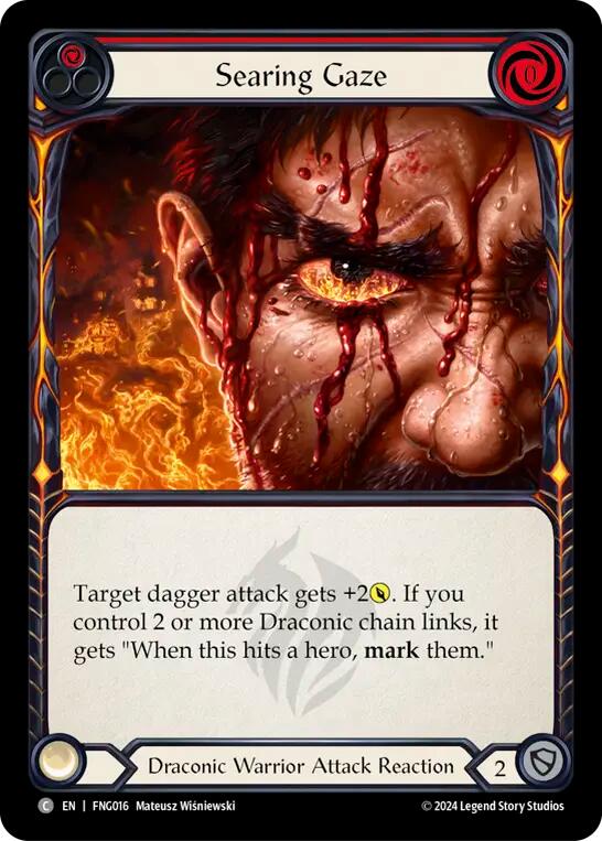 Searing Gaze (Red) [FNG016] (The Hunted Fang Blitz Deck) | Card Citadel