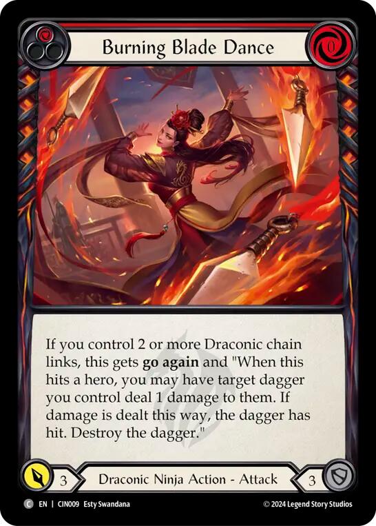 Burning Blade Dance (Red) [CIN009] (The Hunted Cindra Blitz Deck) | Card Citadel