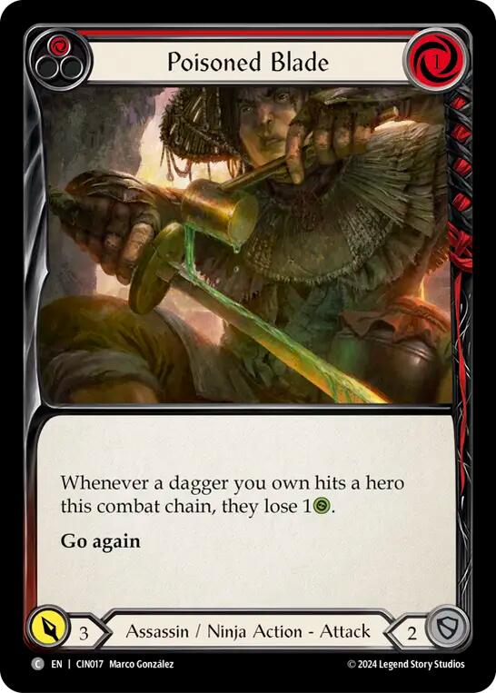 Poisoned Blade (Red) [CIN017] (The Hunted Cindra Blitz Deck) | Card Citadel