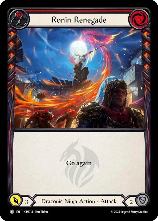 Ronin Renegade (Red) [CIN018] (The Hunted Cindra Blitz Deck) | Card Citadel