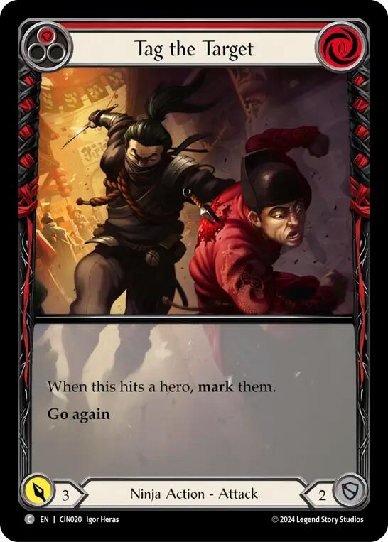 Tag the Target (Red) (Extended Art) [CIN020] (The Hunted Cindra Blitz Deck) | Card Citadel