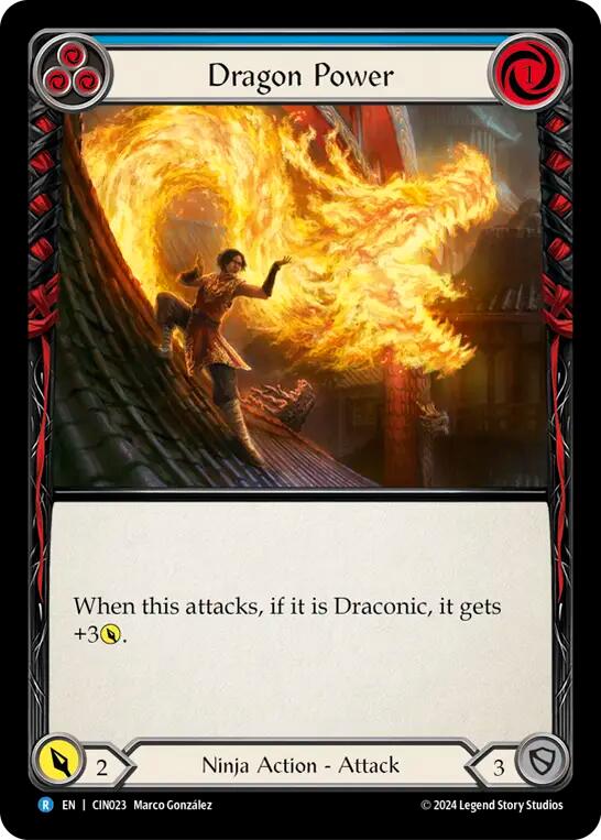 Dragon Power (Blue) [CIN023] (The Hunted Cindra Blitz Deck) | Card Citadel
