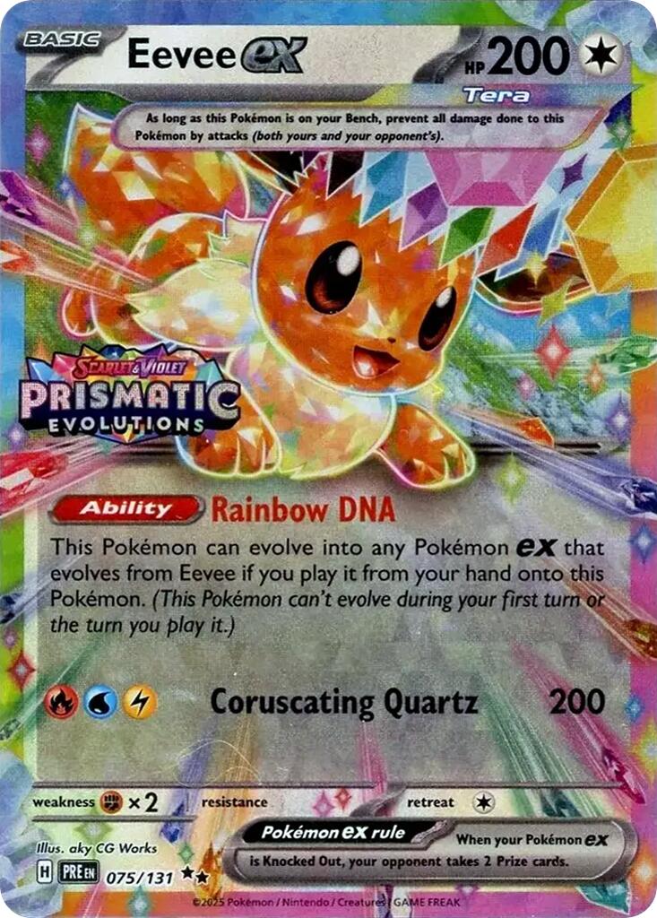 Eevee ex (075/131) (Prismatic Evolutions Stamp) [Scarlet & Violet: Prismatic Evolutions] | Card Citadel