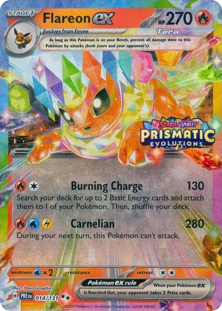 Flareon ex (014/131) (Prismatic Evolutions Stamp) [Scarlet & Violet: Prismatic Evolutions] | Card Citadel