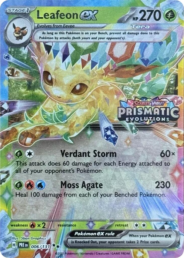 Leafeon ex (006/131) (Prismatic Evolutions Stamp) [Scarlet & Violet: Prismatic Evolutions] | Card Citadel