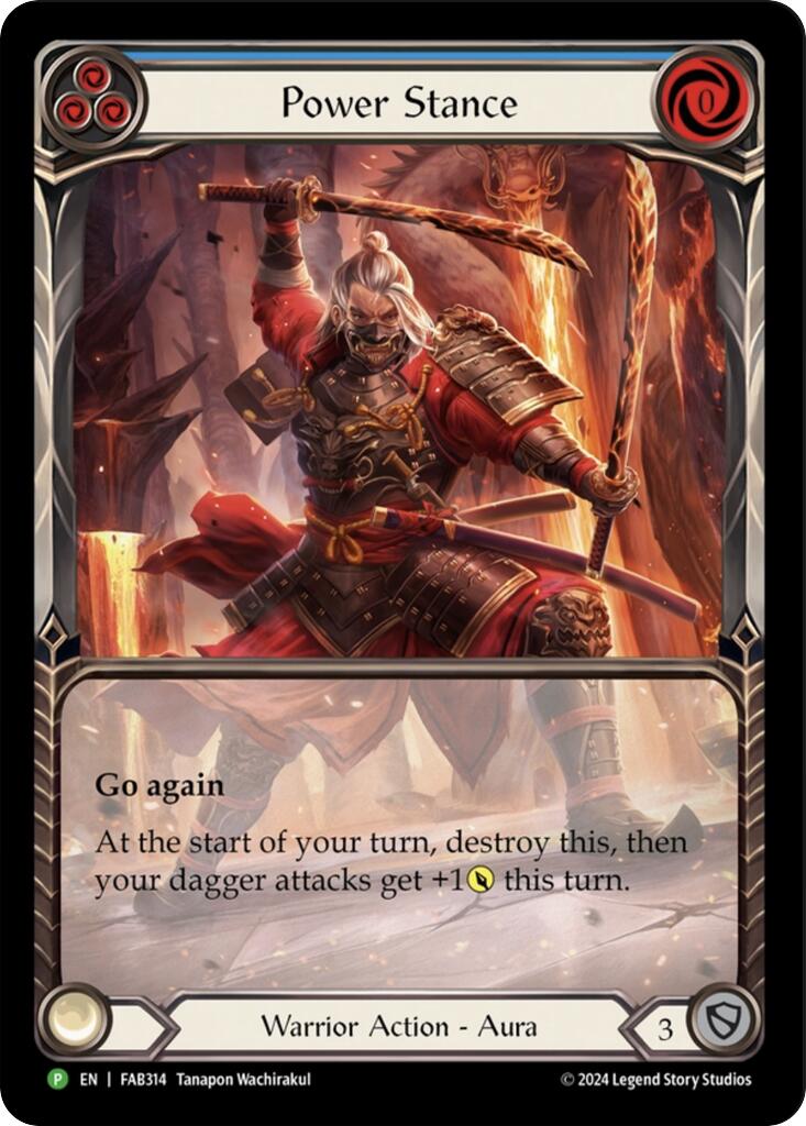Power Stance (Blue) (Extended Art) [FAB314] (Promo)  Rainbow Foil | Card Citadel