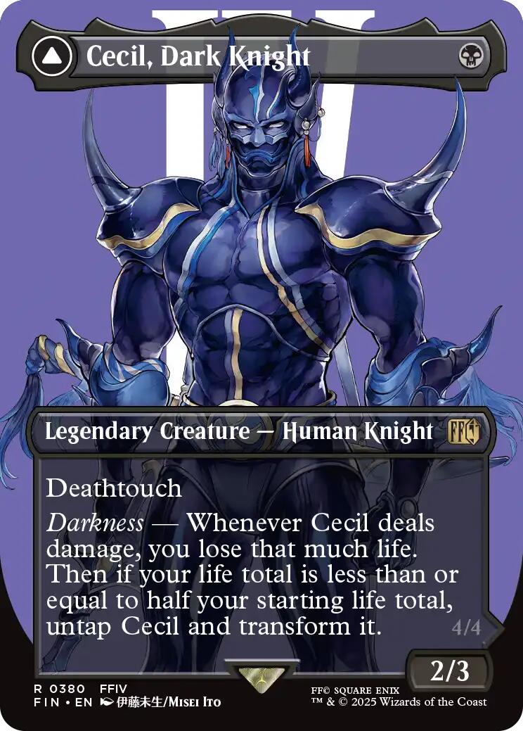 Cecil, Dark Knight // Cecil, Redeemed Paladin (Borderless) [FINAL FANTASY] | Card Citadel