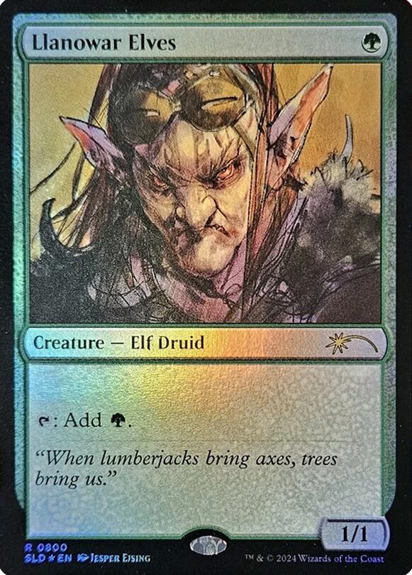 Llanowar Elves (0800) (Rainbow Foil) [Secret Lair Drop Series] | Card Citadel