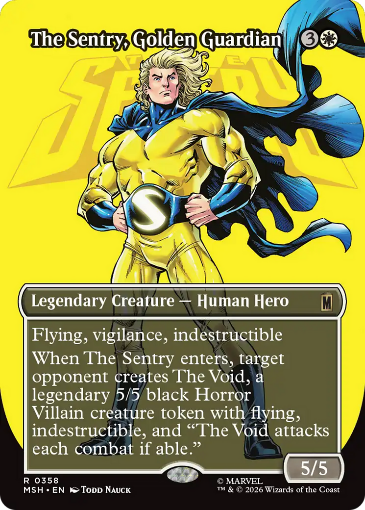 The Sentry, Golden Guardian (Borderless) [Marvel Super Heroes] | Card Citadel