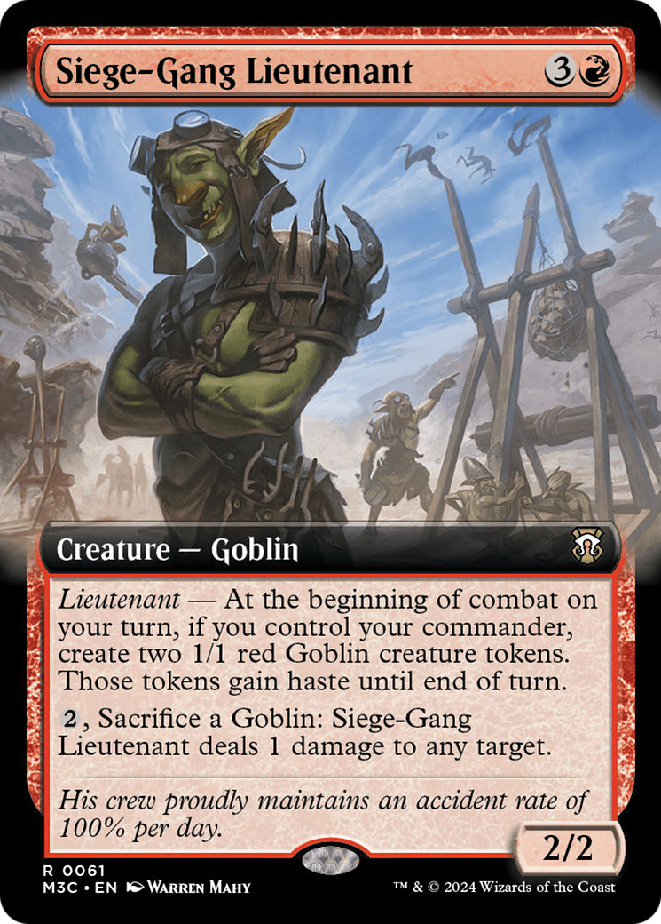 Siege-Gang Lieutenant (Extended Art) [Modern Horizons 3 Commander] | Card Citadel