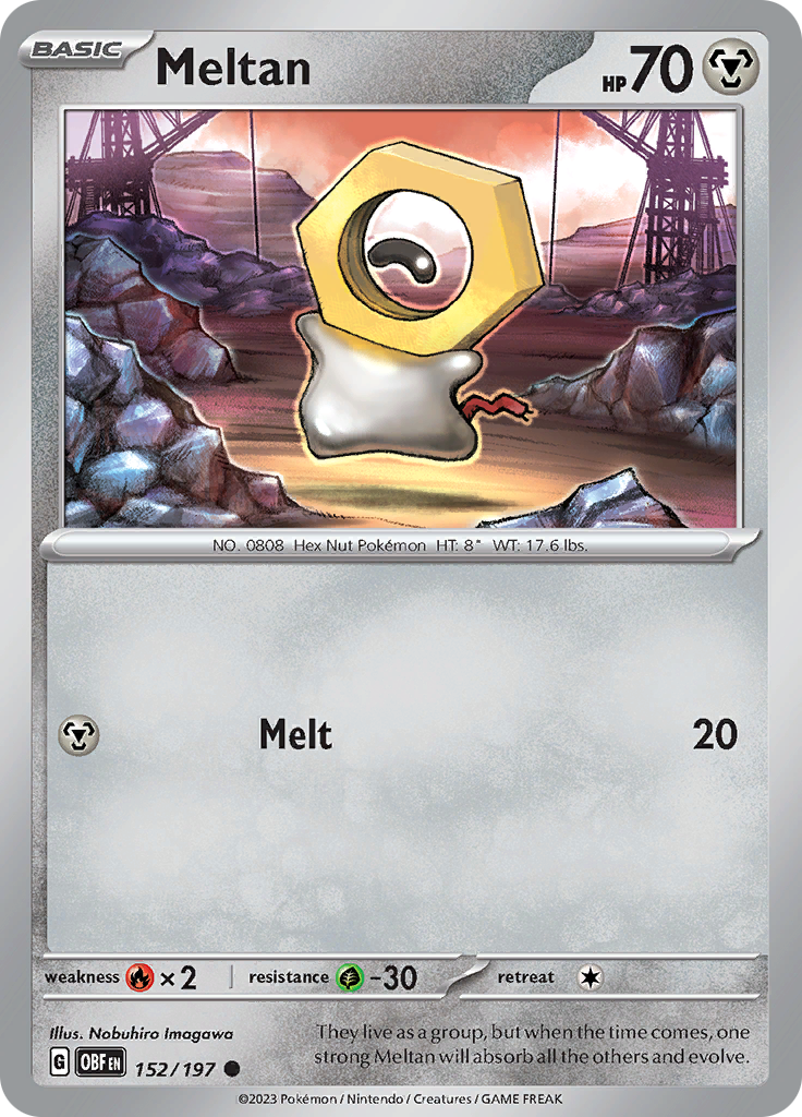 Meltan (152/197) [Scarlet & Violet: Obsidian Flames] | Card Citadel