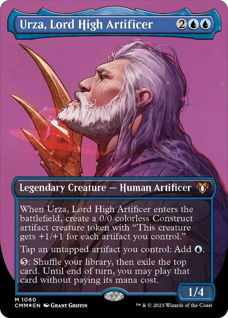 Urza, Lord High Artificer (Borderless Textured Foil Frame Break) [Commander Masters] | Card Citadel