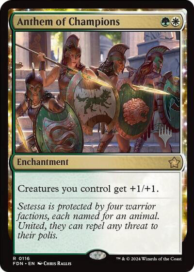 Anthem of Champions (Promo Pack) [Foundations Promos] | Card Citadel