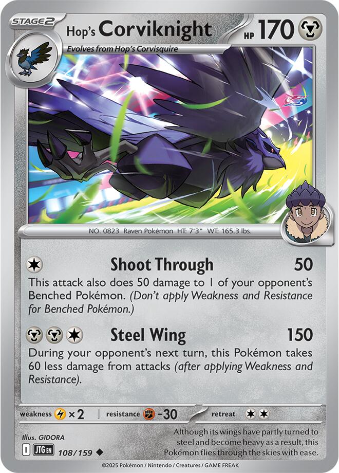 Hop's Corviknight (108/159) [Scarlet & Violet: Journey Together] | Card Citadel