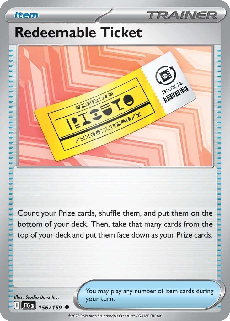 Redeemable Ticket (156/159) [Scarlet & Violet: Journey Together] | Card Citadel
