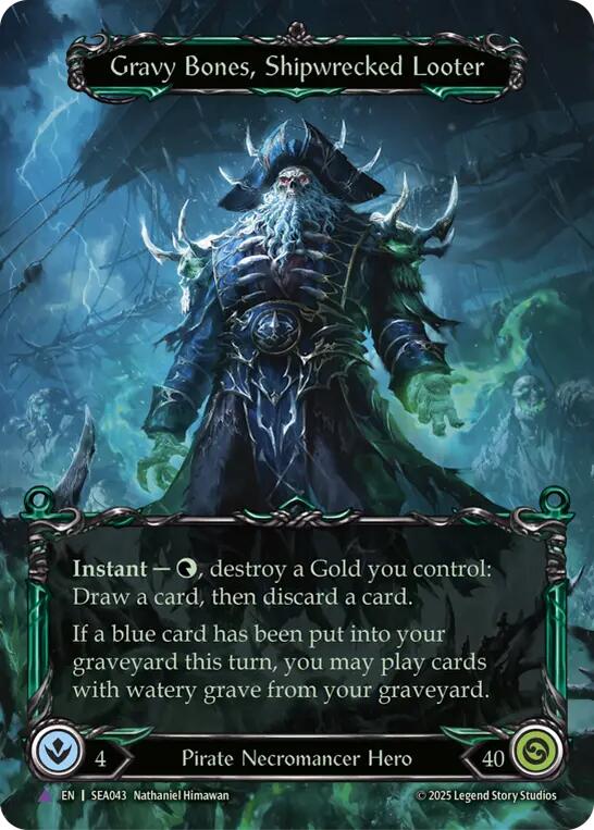 Gravy Bones, Shipwrecked Looter (Marvel) [SEA043] (High Seas)  Cold Foil | Card Citadel