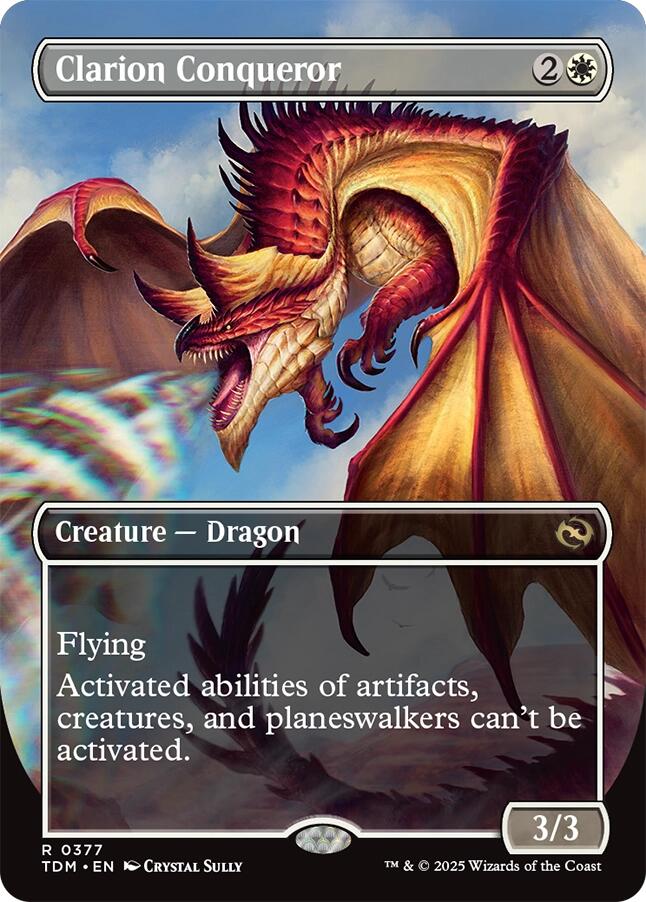 Clarion Conqueror (Borderless) [Tarkir: Dragonstorm] | Card Citadel