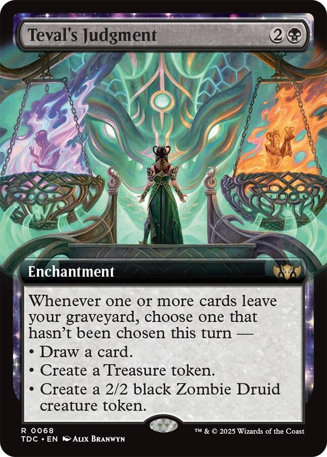Teval's Judgment (Extended Art) [Tarkir: Dragonstorm Commander] | Card Citadel