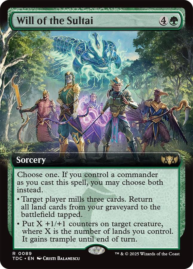 Will of the Sultai (Extended Art) [Tarkir: Dragonstorm Commander] | Card Citadel
