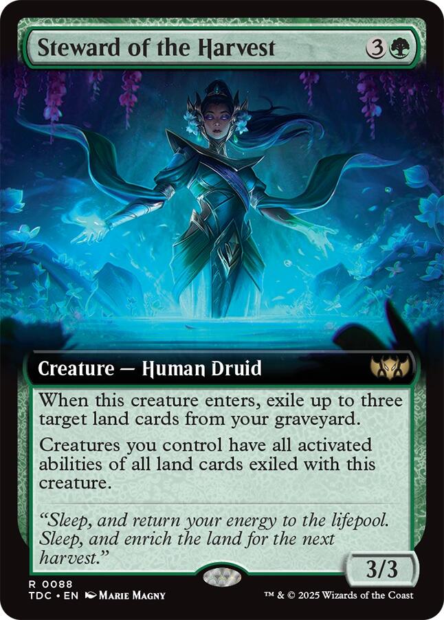 Steward of the Harvest (Extended Art) [Tarkir: Dragonstorm Commander] | Card Citadel