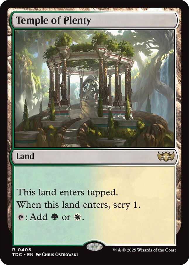 Temple of Plenty [Tarkir: Dragonstorm Commander] | Card Citadel