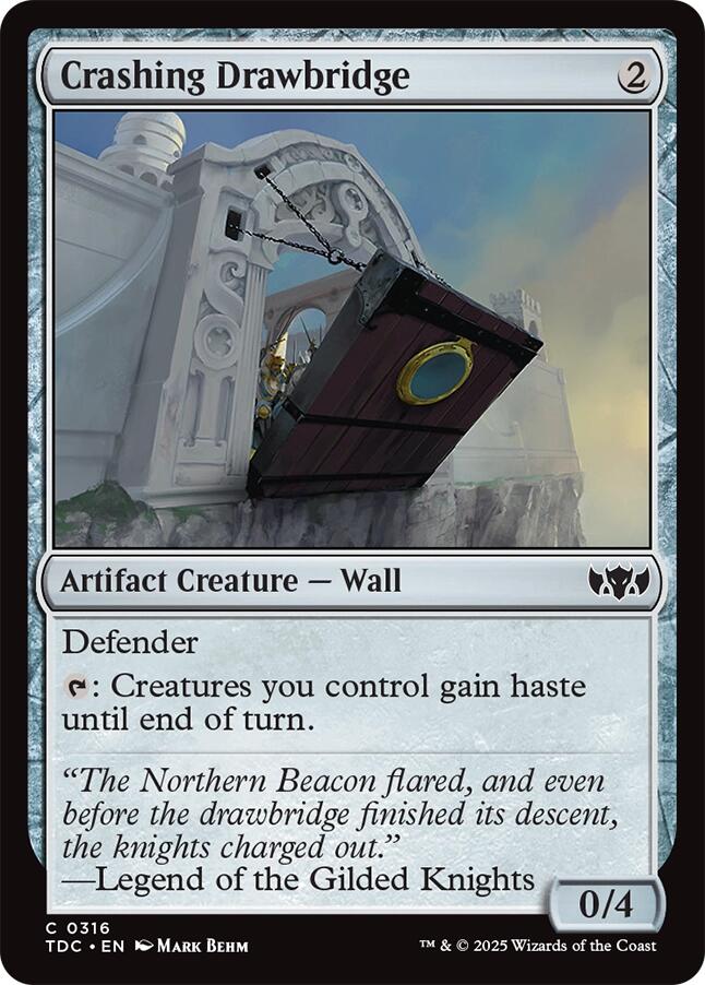 Crashing Drawbridge [Tarkir: Dragonstorm Commander] | Card Citadel