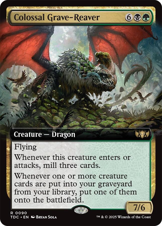Colossal Grave-Reaver (Extended Art) [Tarkir: Dragonstorm Commander] | Card Citadel