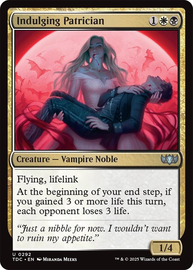 Indulging Patrician [Tarkir: Dragonstorm Commander] | Card Citadel