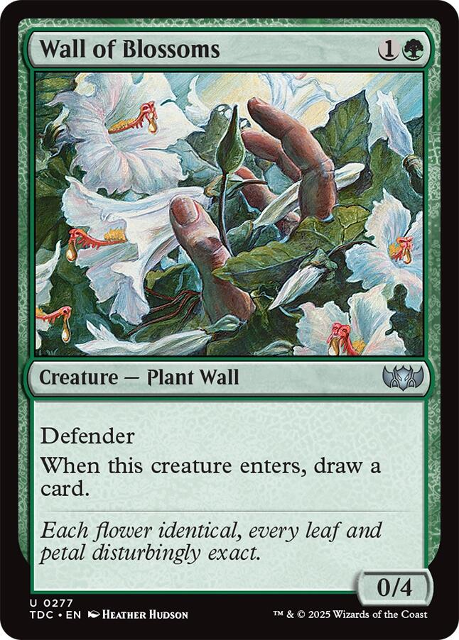 Wall of Blossoms [Tarkir: Dragonstorm Commander] | Card Citadel