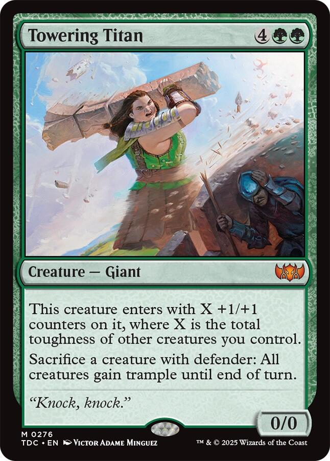Towering Titan [Tarkir: Dragonstorm Commander] | Card Citadel