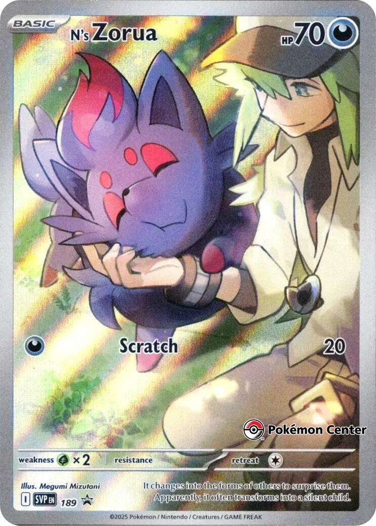 N's Zorua (SVP189) (Pokemon Center Exclusive) [Scarlet & Violet: Black Star Promos] | Card Citadel